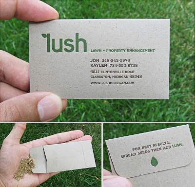 Visitekaartje hovenier Lush Hovenier | Struck USA