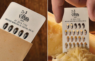 Visitekaartje kaasboer Bron Vivant Cheese Grater | Bron JWV
