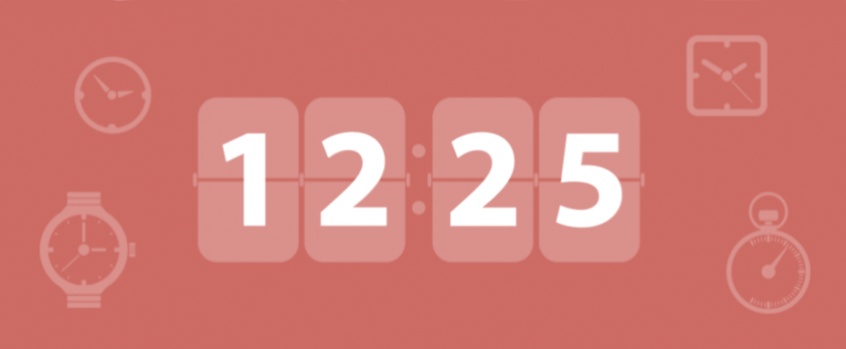 Voldoe jij aan het urencriterium? getekende afbeelding van een klok die 12.25 uur aangeeft.