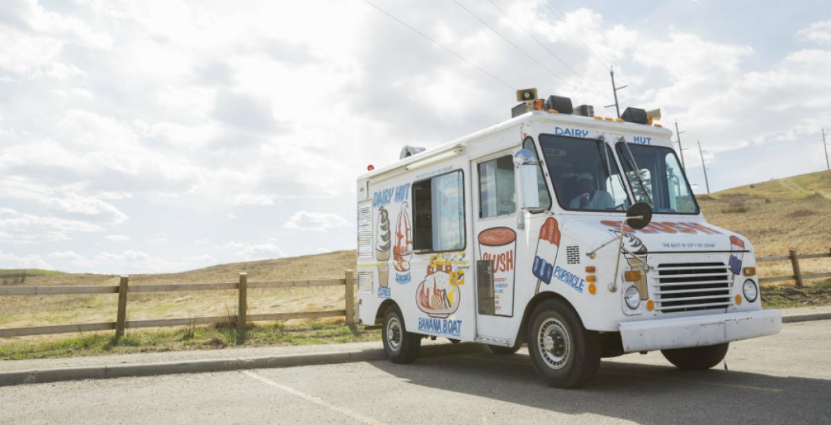 Foodtruck aan het strand