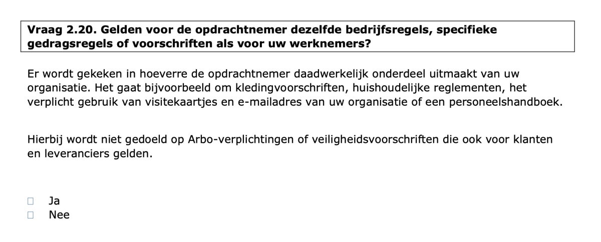 Voorbeeldvraag webmodule Voorbeeldvraag webmodule