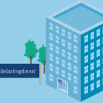 getekende afbeelding van het kantoor van de belastingdienst
